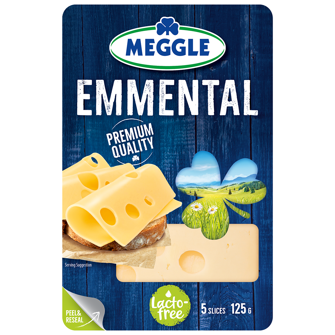 Emmental cheese in slices Meggle